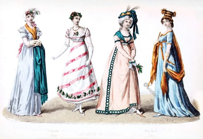 Fashion history. Reign of Napoleon I. 1804 to 1814.