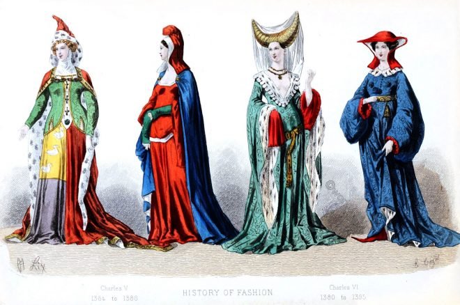 Middle ages, medieval, costumes, fashion, France, history