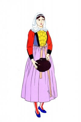 French national costumes. Les costumes regionaux de la France.