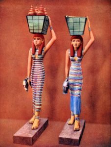 Ancient Egyptian costume and fashion history. Decoration & coloring.