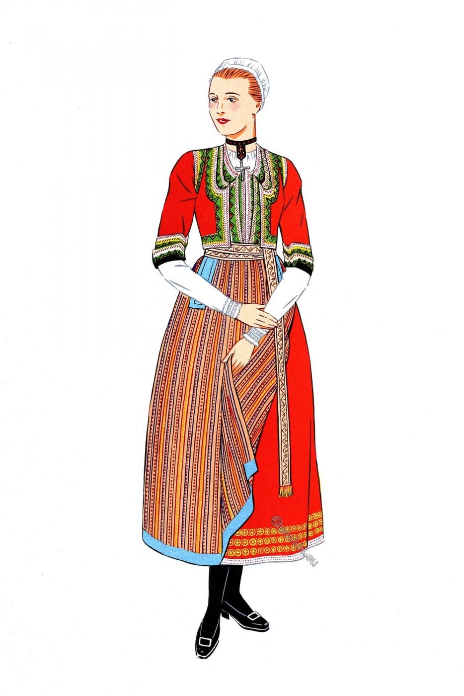 French national costumes. Les costumes regionaux de la France.