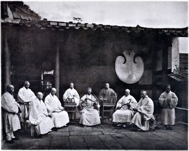 John Thomson, Monastery, China, Abbot, Monks, Gushan, Buddhist,