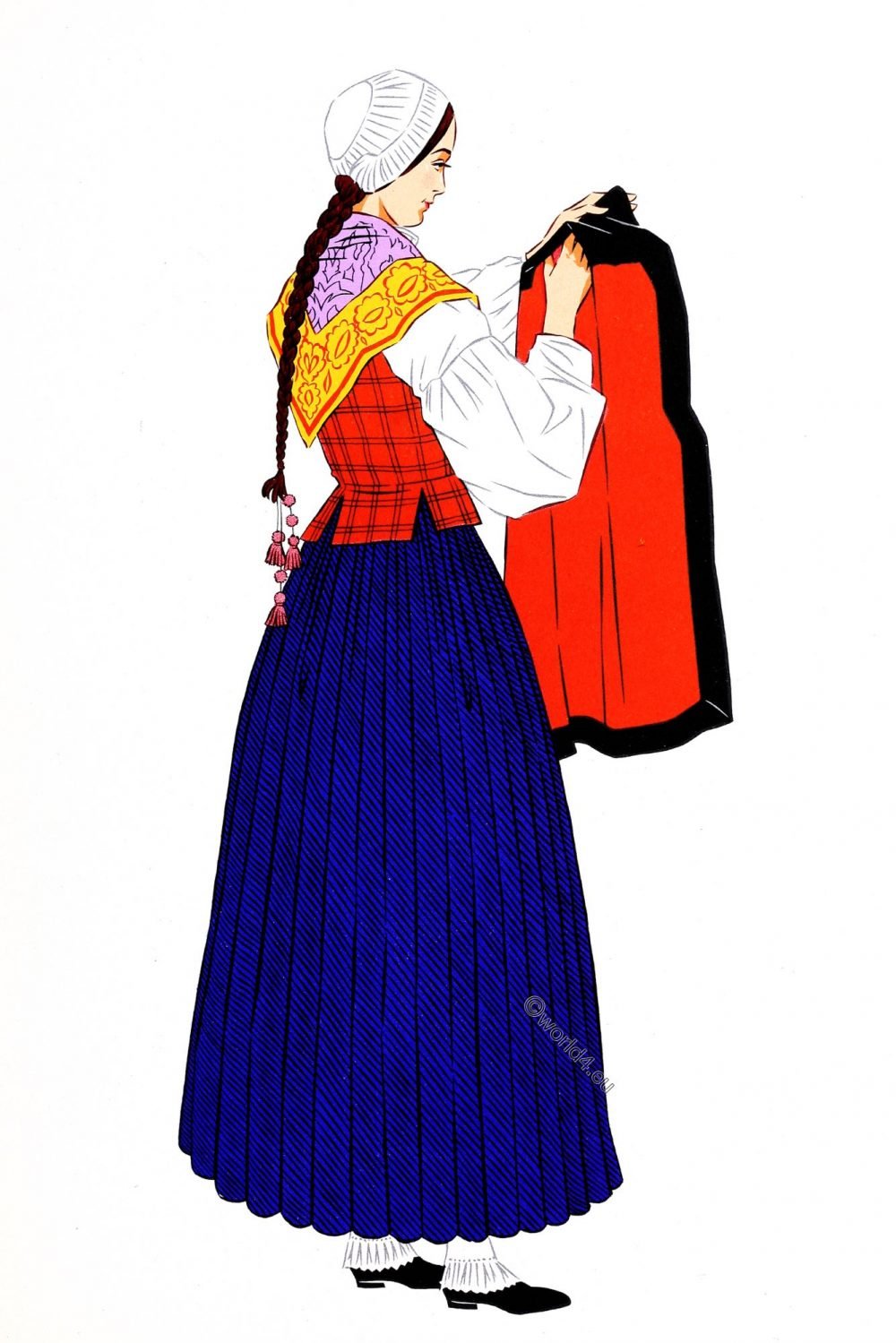 French national costumes. Les costumes regionaux de la France.