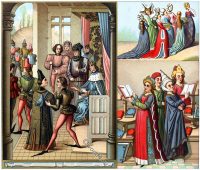 A princely gathering. Middle Ages France 14th and 15th century.