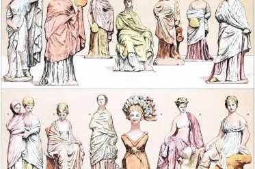 Greece, Tanagra, terracotta, figures, costumes, fashion