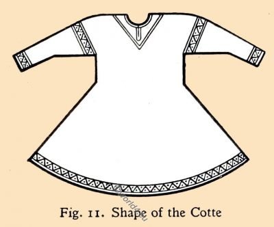 Cotte, Shape, Garment, costume, fashion history, middle ages,