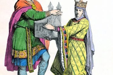 costumes, frankish, king, queen, middle ages, fashion, germany