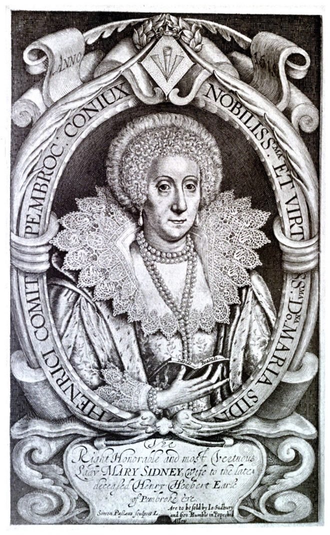 Mary Herbert, countess of Pembroke, née Mary Sidney.
