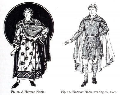 Norman, Noble, Cotte, costume, fashion history, middle ages,