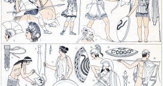Greek, War costumes, weapons, Spartans, Hoplites, Peltasts