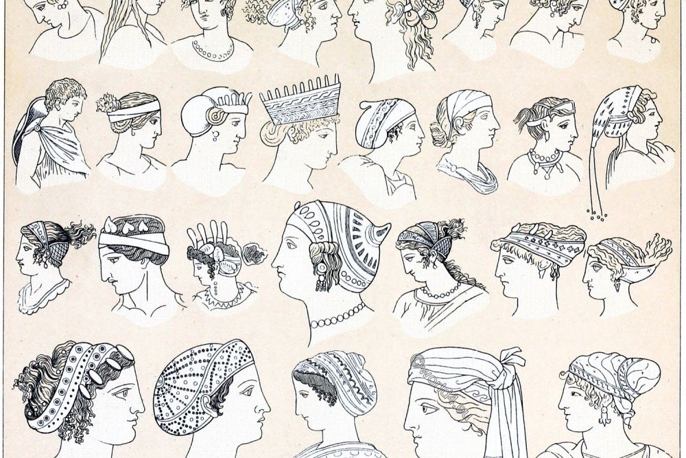 Roman headgear and hairdos of antiquity.