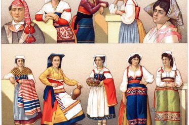 Italy, Folk, costumes, dresses, Rome, Ancona,