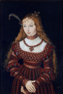 Sibylle, Cleves, Lucas, Cranach, portrait, renaissance, costume