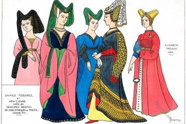 Tuscan, Venetian, Ladies, fashion, italy, middle ages, hennin,