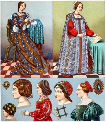 Baroque fashion of the late 16th century. French and Dutch Costumes.