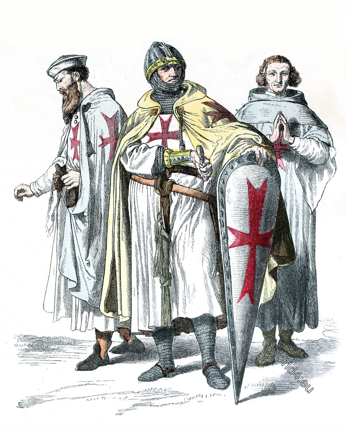 Templars, Knights, Midldle ages, Templar, Armor, 
