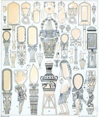 Egyptian domestic appliances. Household utensils. Amphorae, vases.