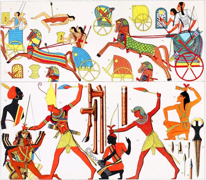 Egyptian, Asian, ancient, Arming, weapons, chariots, Warfare