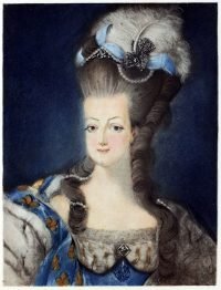 Queen Of France, Marie Antoinette In Court Dress.