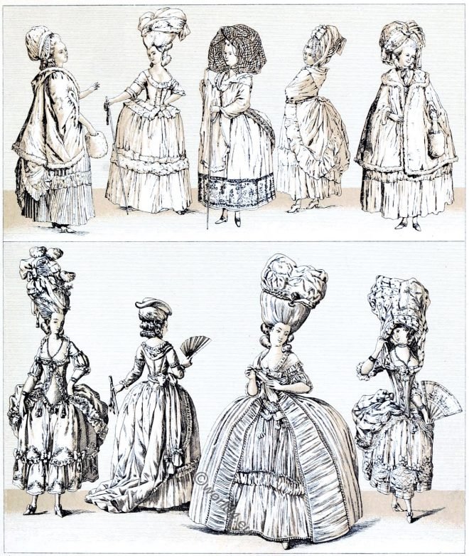 Rodama a blog of 18thcentury  Revolutionary France Fashions in Wigs   Early 18thcentury