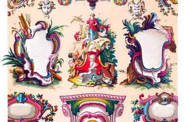 Auguste Racinet, Cartouche, Camaieu, decoration, Ornaments, Rococo, 18th century