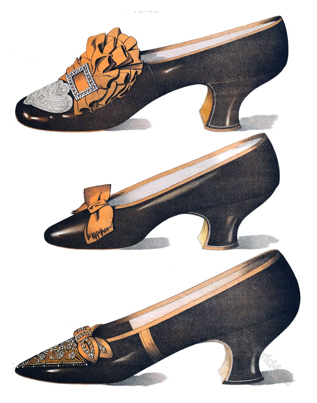 Bronze stage shoe of Ada Cavendish with Louis heel. Victorian Era.