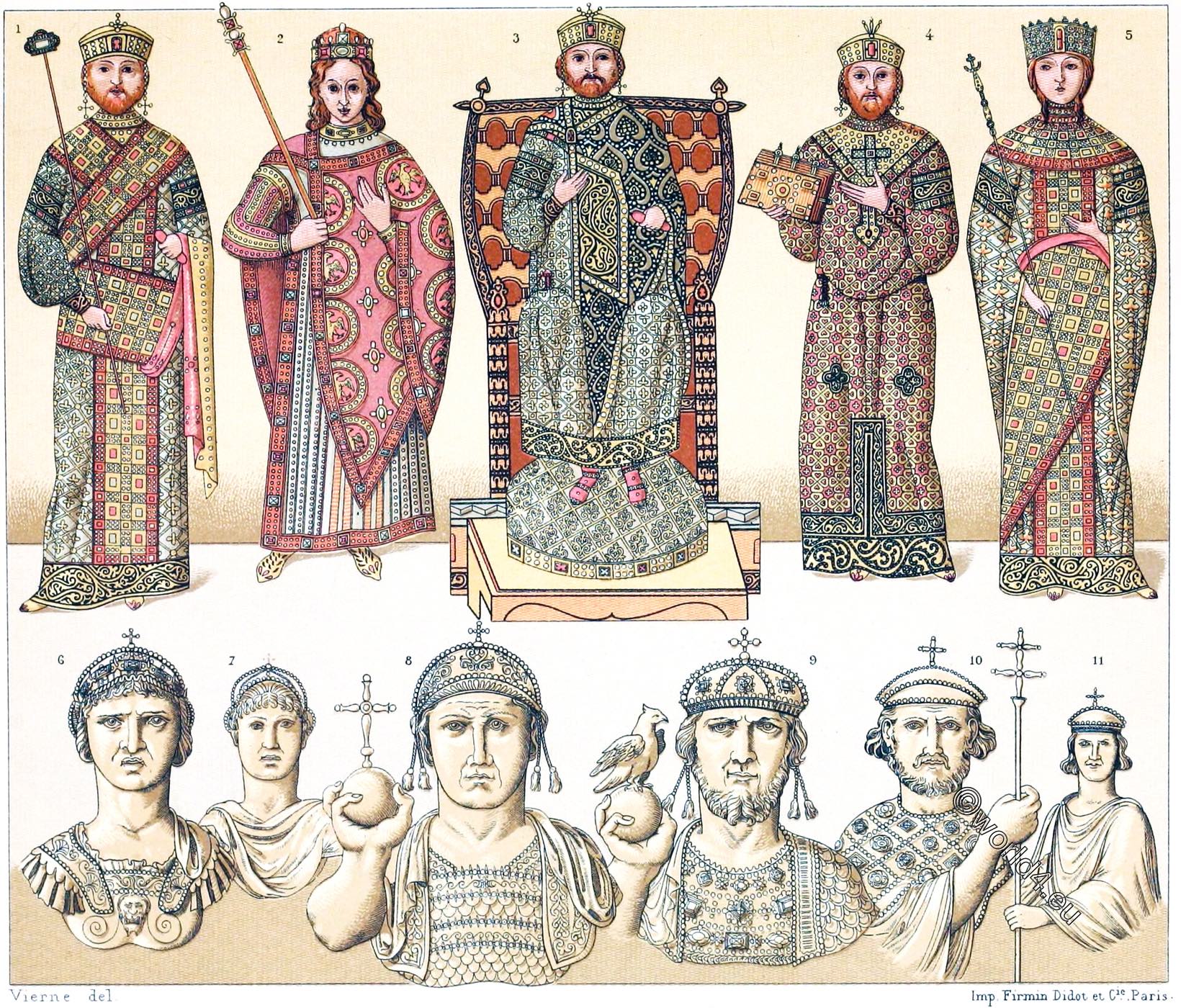 Frankish-Byzantine. Vestments of the Byzantine emperors and empresses.