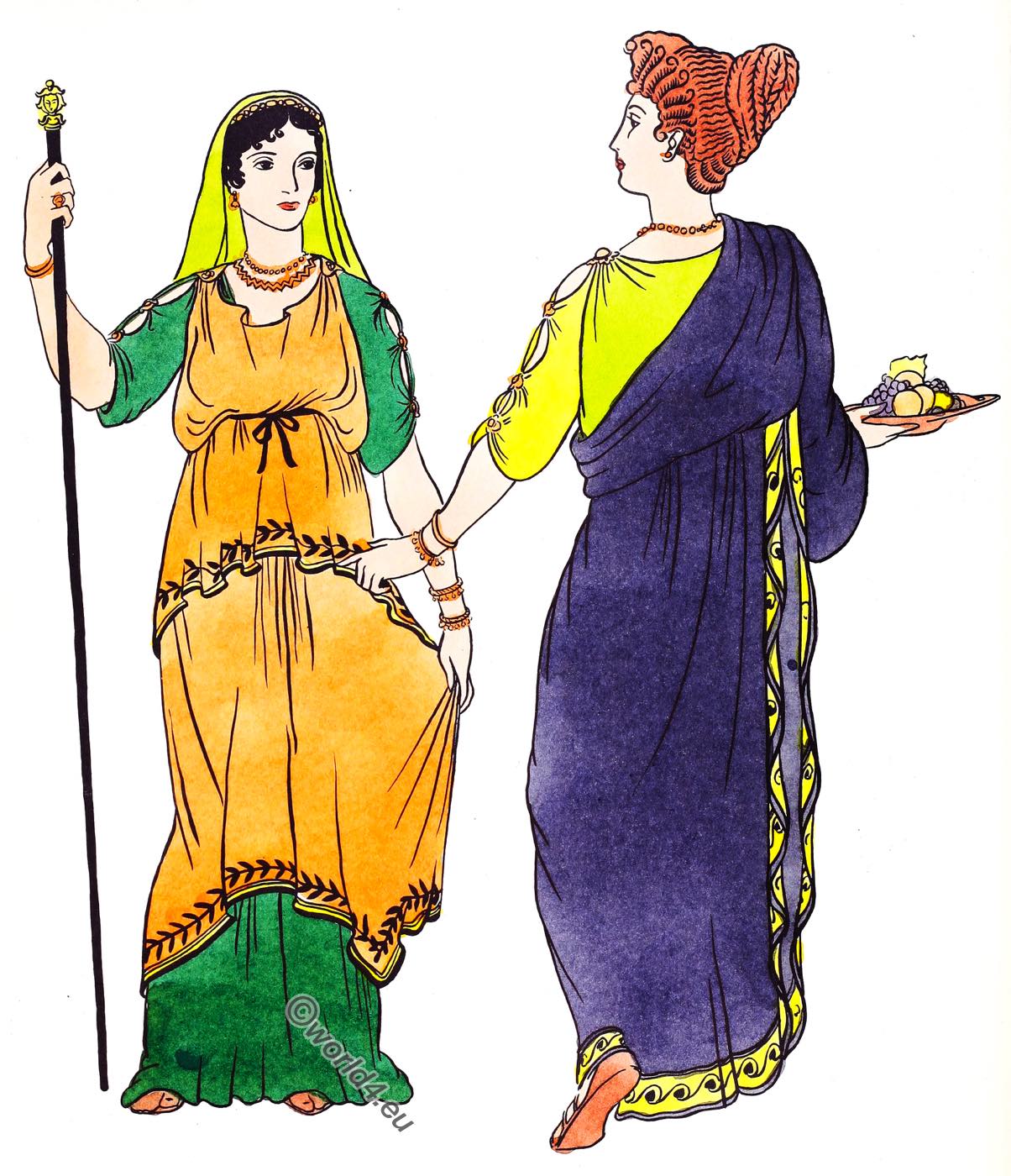 The costume of the Roman women. Republican Rome.