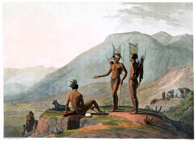 Africa, Khoikhoi, Bush-men, Samuel Daniell, Armed, San men,