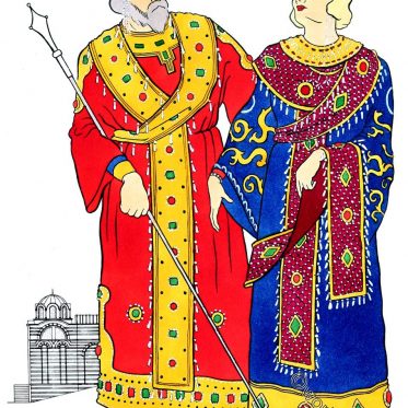 Byzantium, Eastern Roman, emperor, empress, costumes,