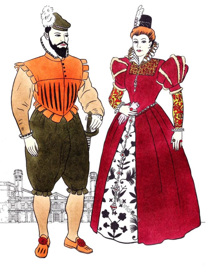 Elizabethan, costumes, upper classes, fashion, clothing, Tudor, Explorer,