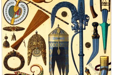 India, Mughal Empire, Auguste Racinet, Weapons, Jewelry, Equipment