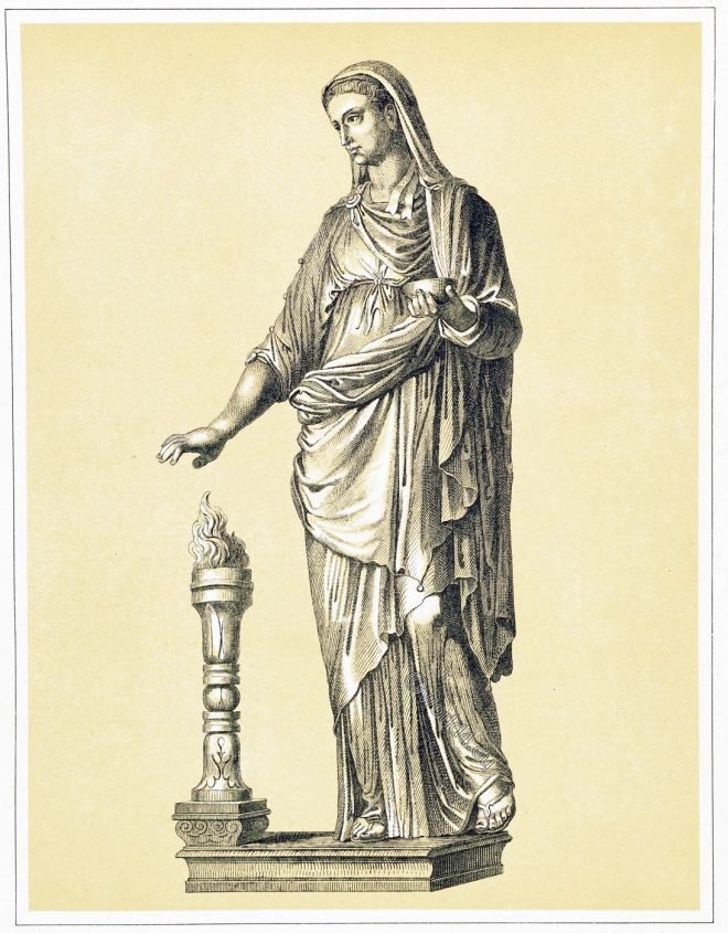 Vestal, virgin, cult, Vesta,ancient, rome, sculpture, costume, dress