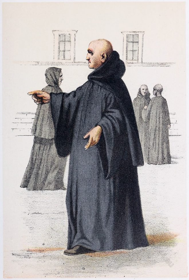 Benedictine, monks, Benedictines, habit,