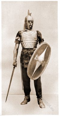 Reconstructed Gallic warrior from about 400-200 B.C.
