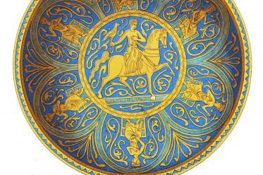 alms bowl, dish, fleurs-de-lys, Arts, Crafts, Middle Ages