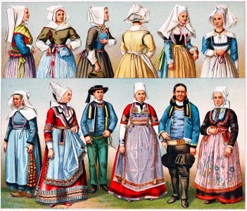 Embroidery designs from France National Costumes.