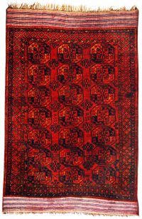 Antique Afghan Turkoman Rug, or Filpa Carpet of a nomad tribe.