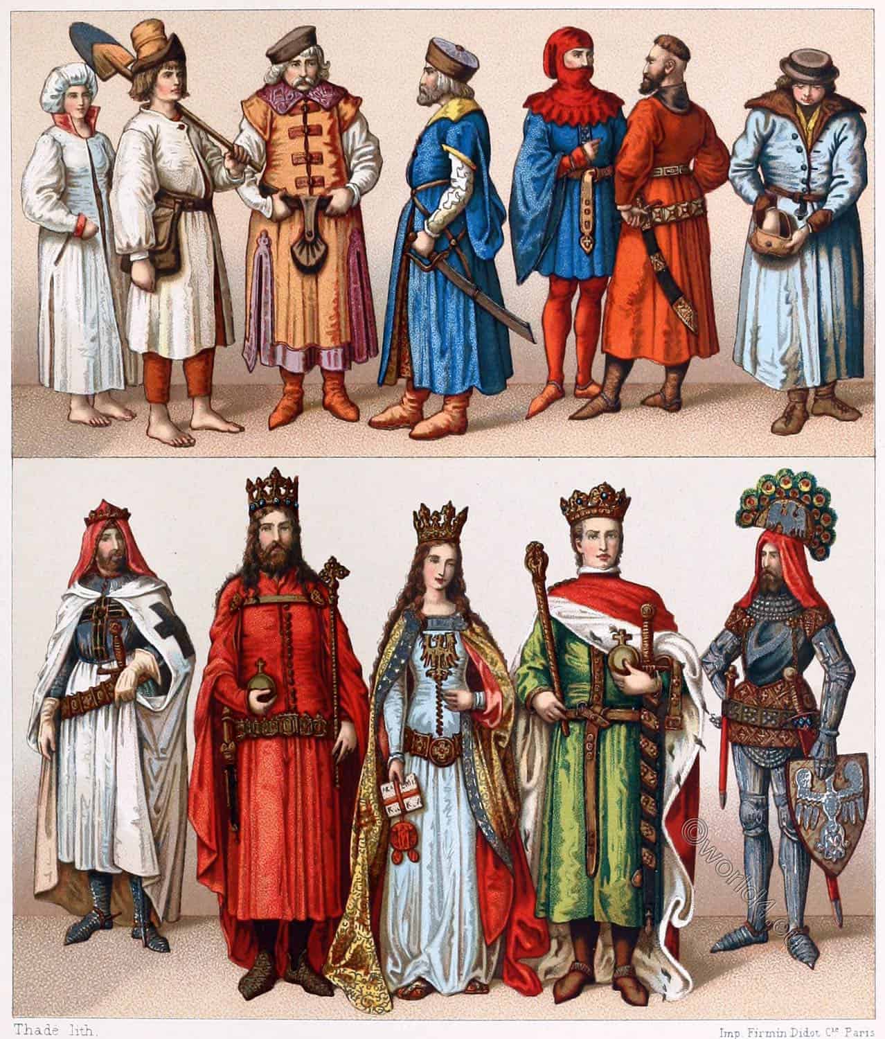 Clothing, costume, dress, Poland, fashion, middle ages,