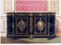 Ebony cabinet in the style of Louis Seize. Victorian period.