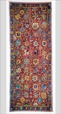 Persian Shah Abbas or Ispahan Carpet in Vase design of the 17th century.