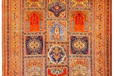 Antique, Tabriz, silk, rug, carpet, mosque,