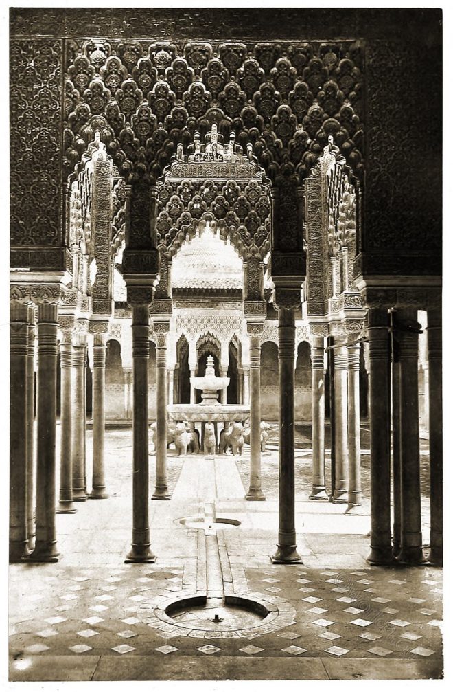 Alhambra, Court, Lions, Granada, Spain, Moorish, Architecture,