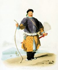 A military Mandarine (or Nobleman) of China. Portrait of Van-ta-zhin 1805.