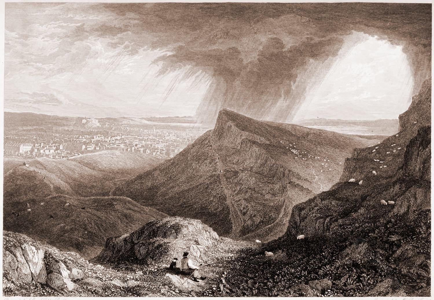 Edinburgh, View, Arthur's Seat, Robert Batty,