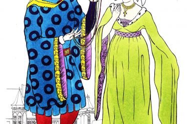 middle ages, fashion, costume, chaperon, cote-hardie, houppelande, liripipe, poulaines