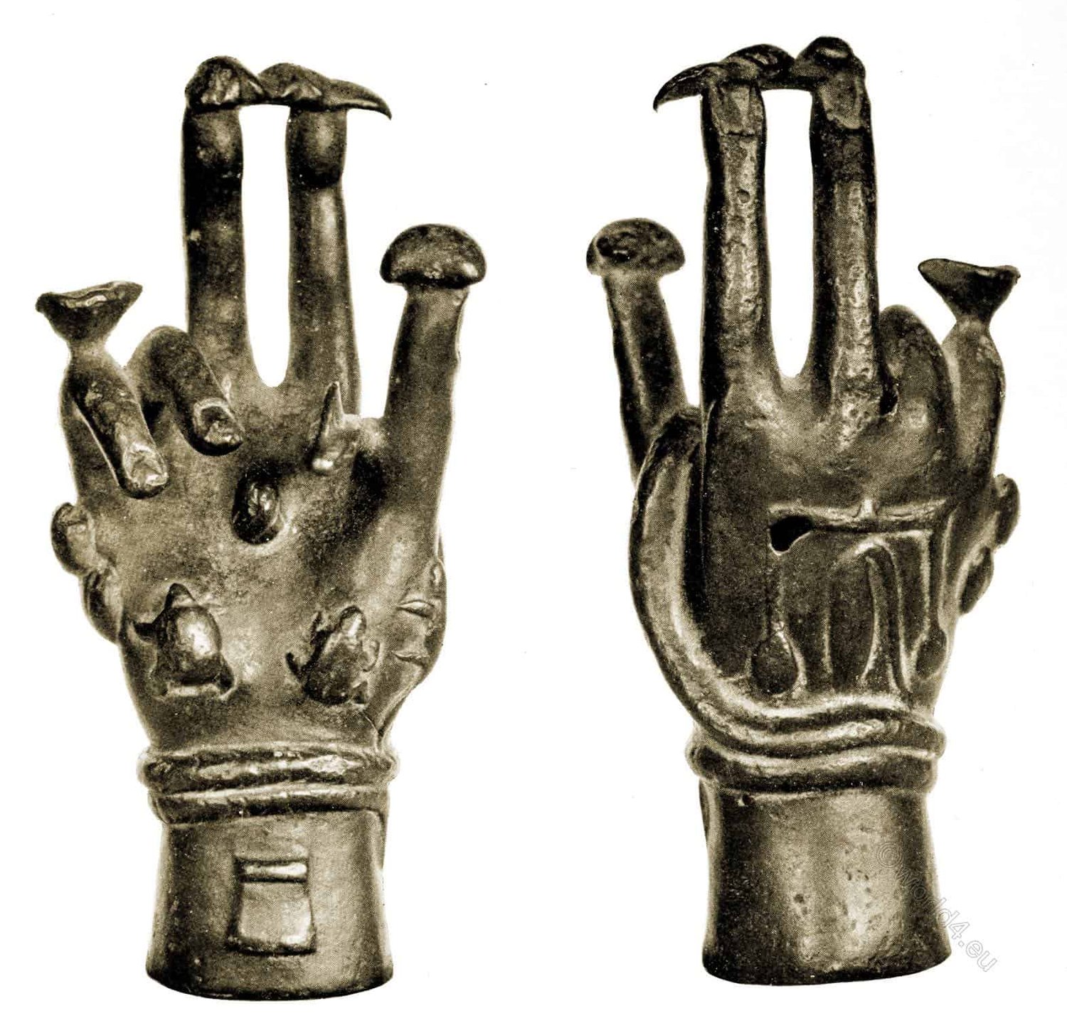 A magic hand used as an amulet for averting the evil eye.