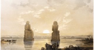 David Roberts, Memnon, Colossi, Egypt, Pharaoh, Travel, Nile, Valley, Thebes-West,