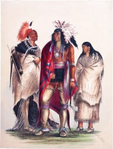 North American Indians. Iroquois, Pawnee woman, Osage warrior.