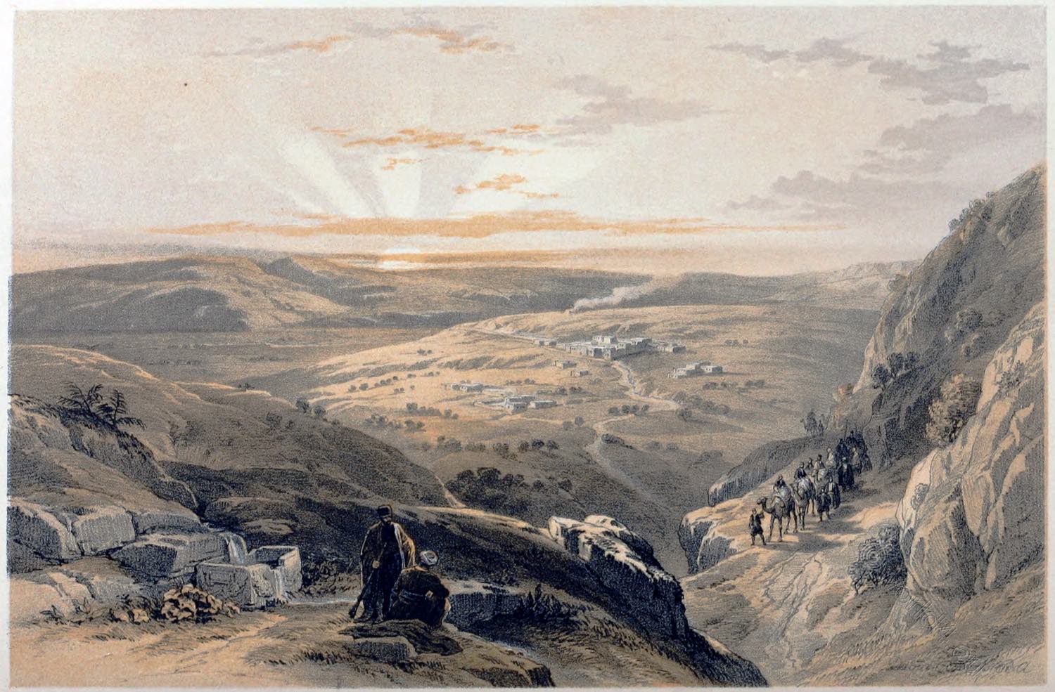 Cana of Galilee, Holy Land. General View by David Roberts.